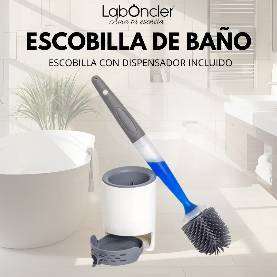 **NUEVA** ESCOBILLA DE BAĂO CON DISPENSADOR INCLUIDO