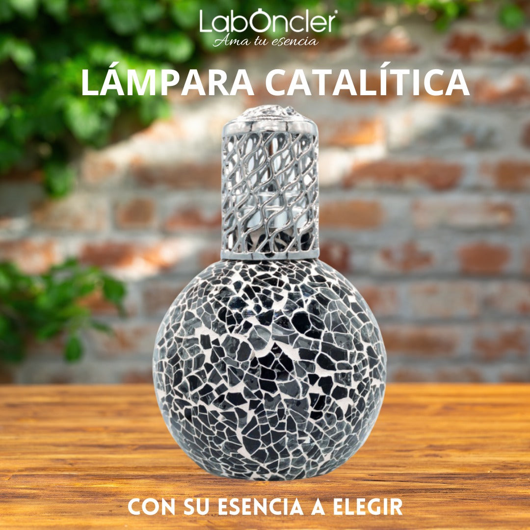 Lámpara Catalítica NEGRA 200ml+Esencia 200ml
