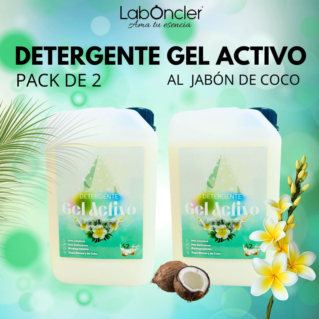 ¡¡NOVEDAD!! PACK DE 2 DETERGENTE ACTIVO AL JABÓN DE COCO