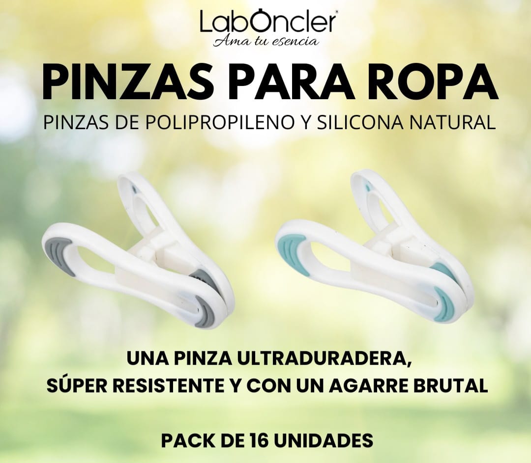 PINZAS PARA LA ROPA (PAQ. 16 Uds.)