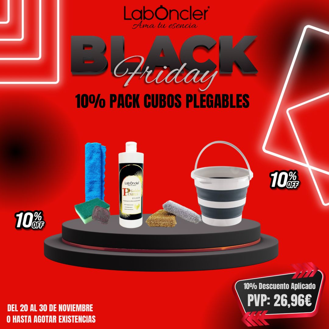 SET CUBO PLEGABLE+ELIXIR FREGASUELOS (A ELEGIR)+BAYETA MICROF.+ESTROPAJO ESPONJA+JABONOSO+ 2 ESPONJAS ANTIRRAYADURAS