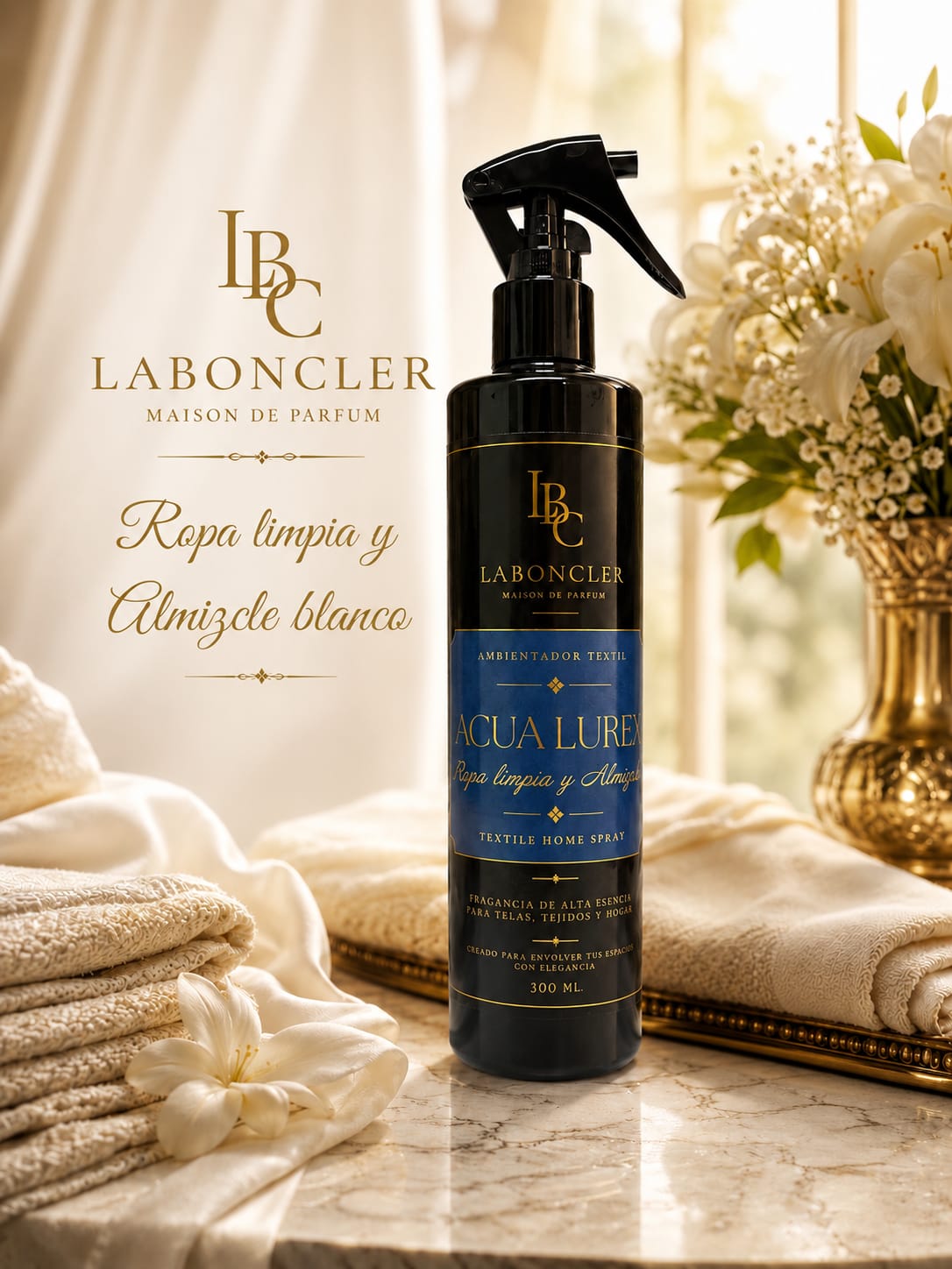 Ambientador Textil Acua Lurex - Ropa limpia y Almizcle Blanco - ÉTER Collection