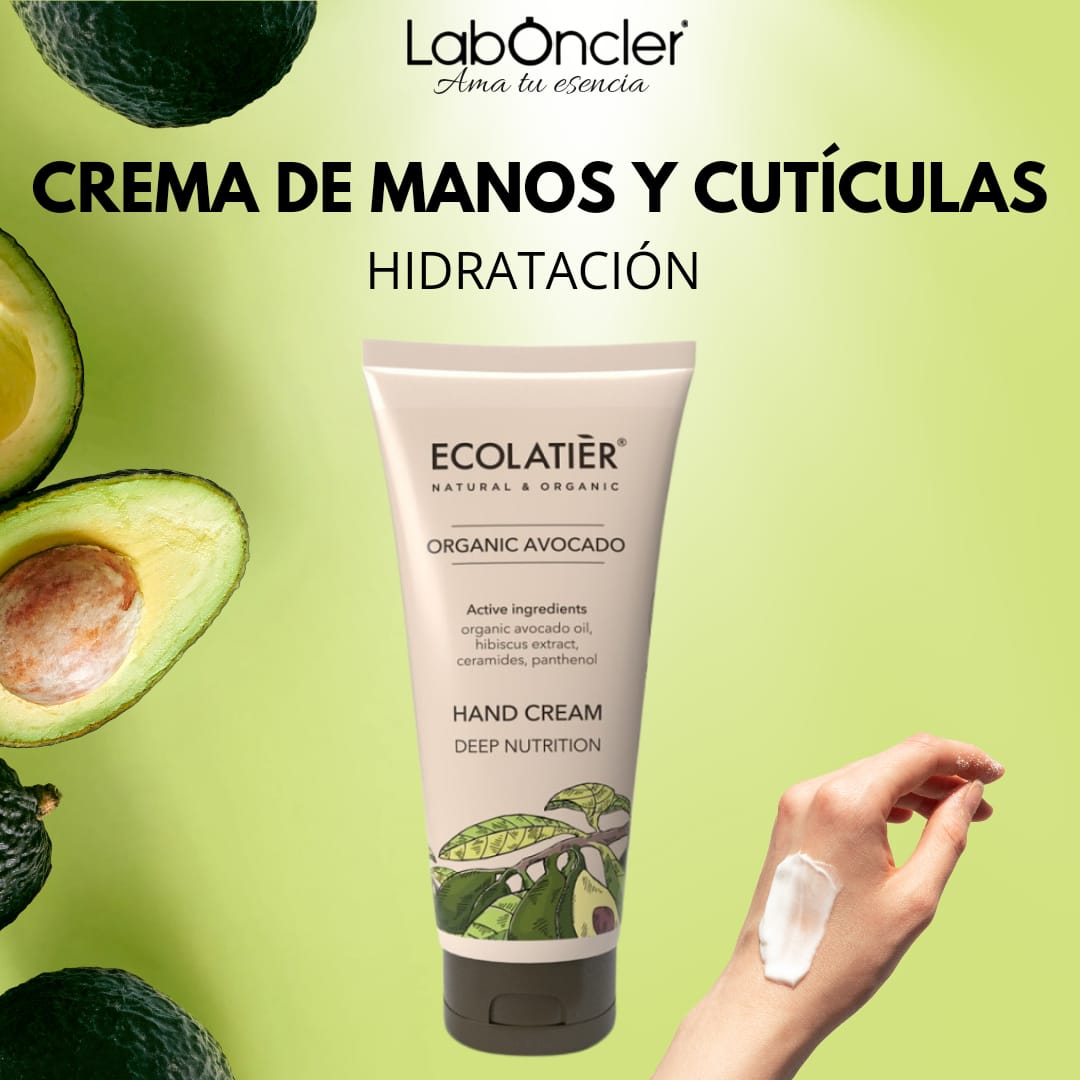 ECOLATIER Crema de Manos Nutrición Profunda Aguacate Ecológico