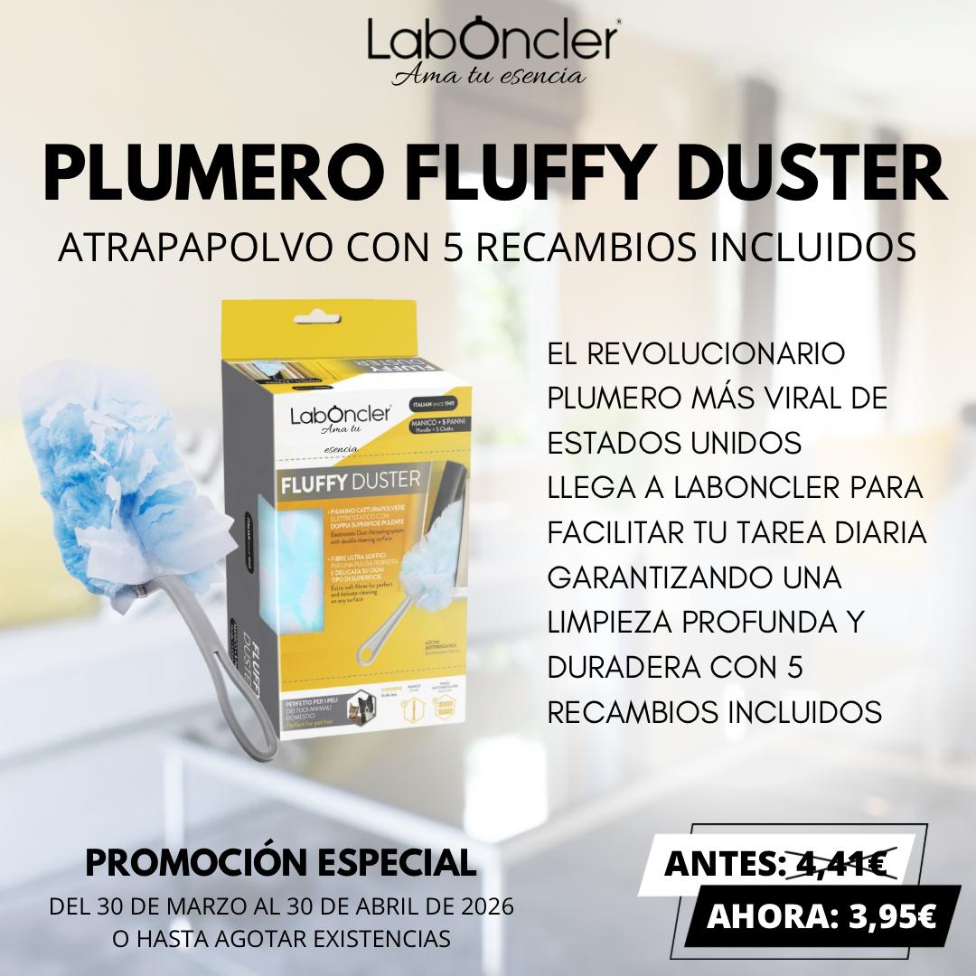 PLUMERO FLUFFY DUSTER ATRAPAPOLVO CON 5 RECAMBIOS INCLUIDOS