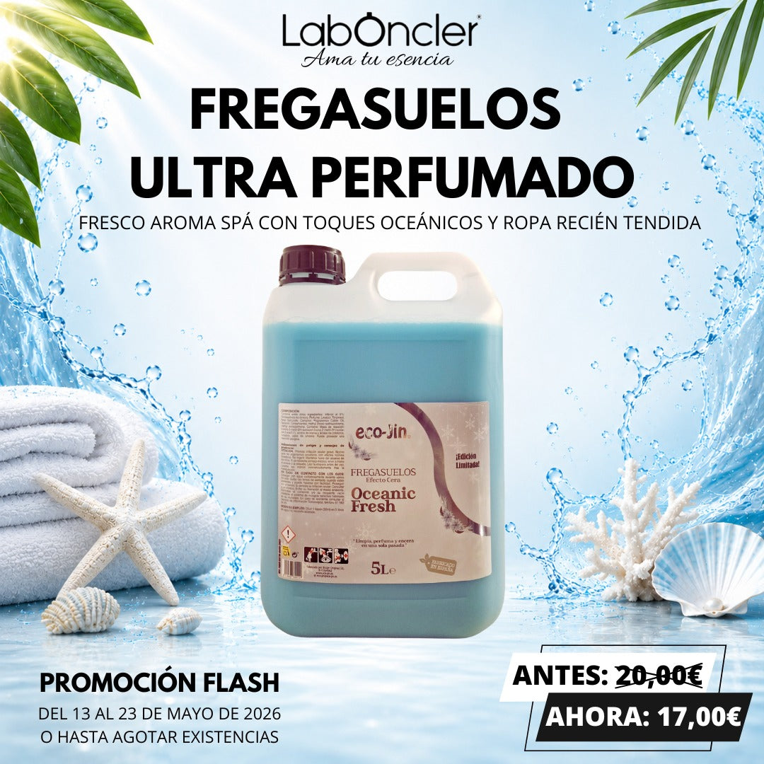 EDICIÓN LIMITADA: FREGASUELOS ULTRAPERFUMADO AROMA SPA CON TOQUES OCEÁNICOS Y ROPA RECIÉN TENDIDA