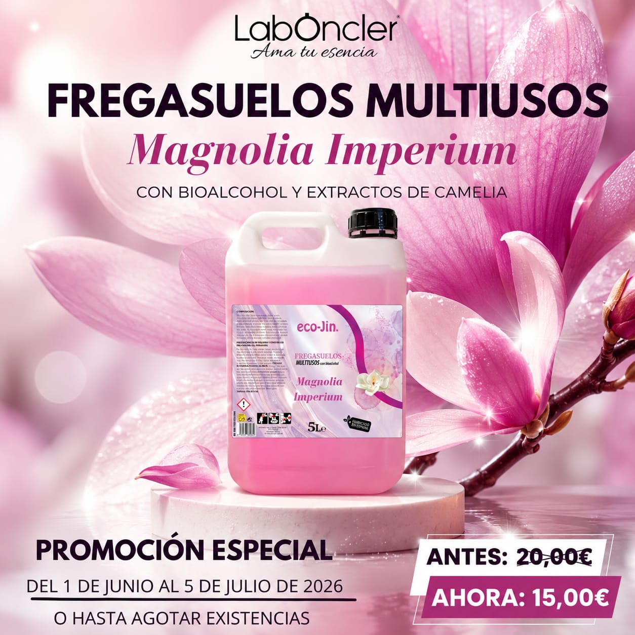 Fregasuelos Multiusos Magnolia Imperium (5L) – pH neutro | secado rápido | aroma floral premium