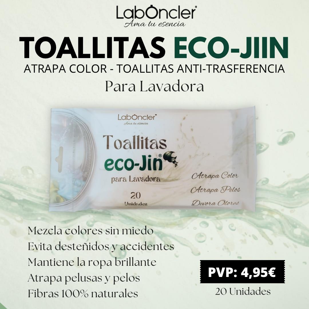 Toallitas Eco-Jin — Atrapa Color para Lavadora 20 Unidades · Fibras 100% Naturales
