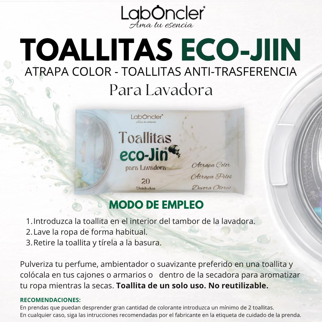 Toallitas Eco-Jin — Atrapa Color para Lavadora 20 Unidades · Fibras 100% Naturales
