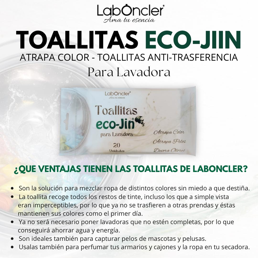 Toallitas Eco-Jin — Atrapa Color para Lavadora 20 Unidades · Fibras 100% Naturales