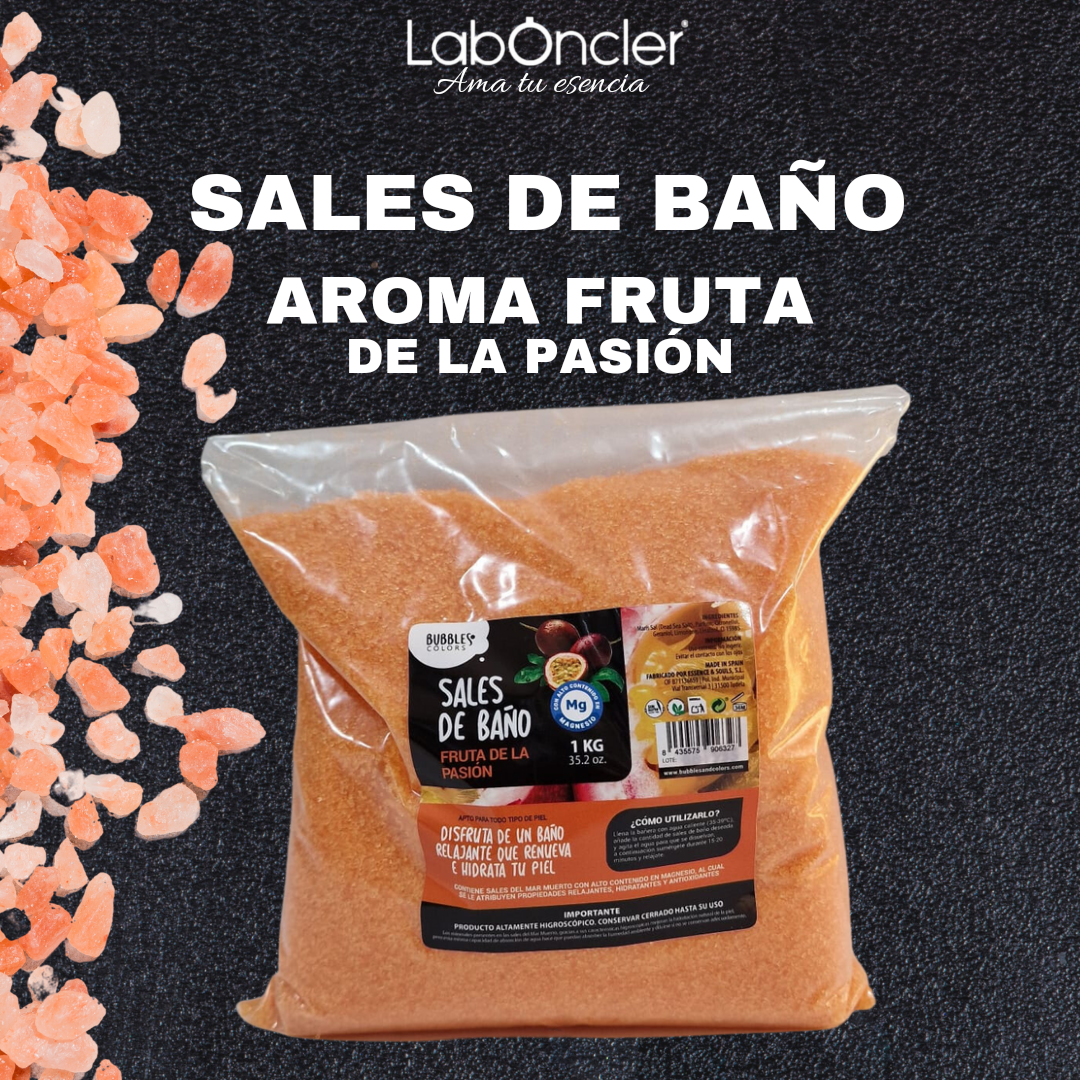 Sales de Baño ricas en Magnesio - Aroma FRUTA DE LA PASIÓN