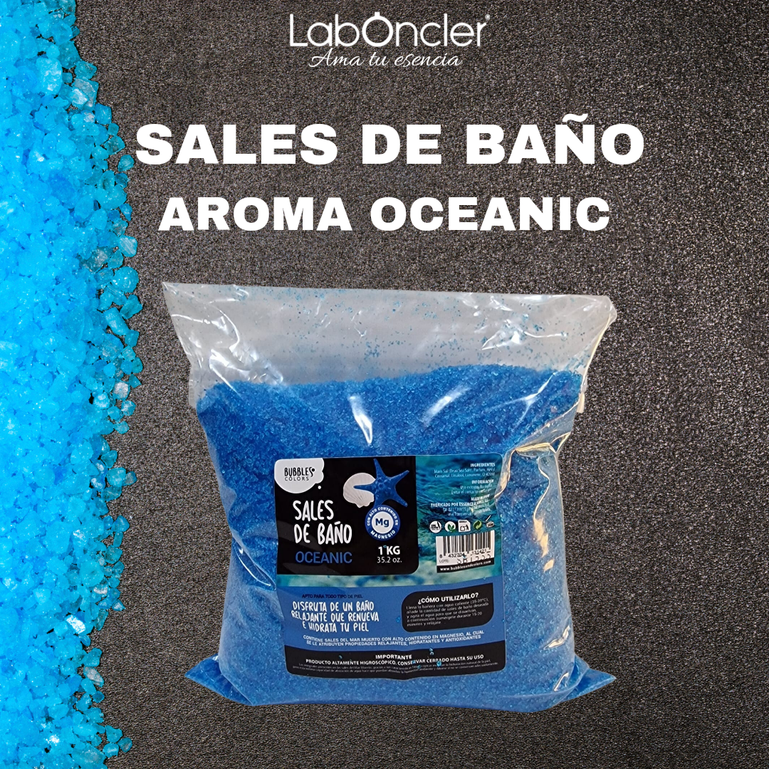Sales de Baño ricas en Magnesio - Aroma OCEANIC (Marino)