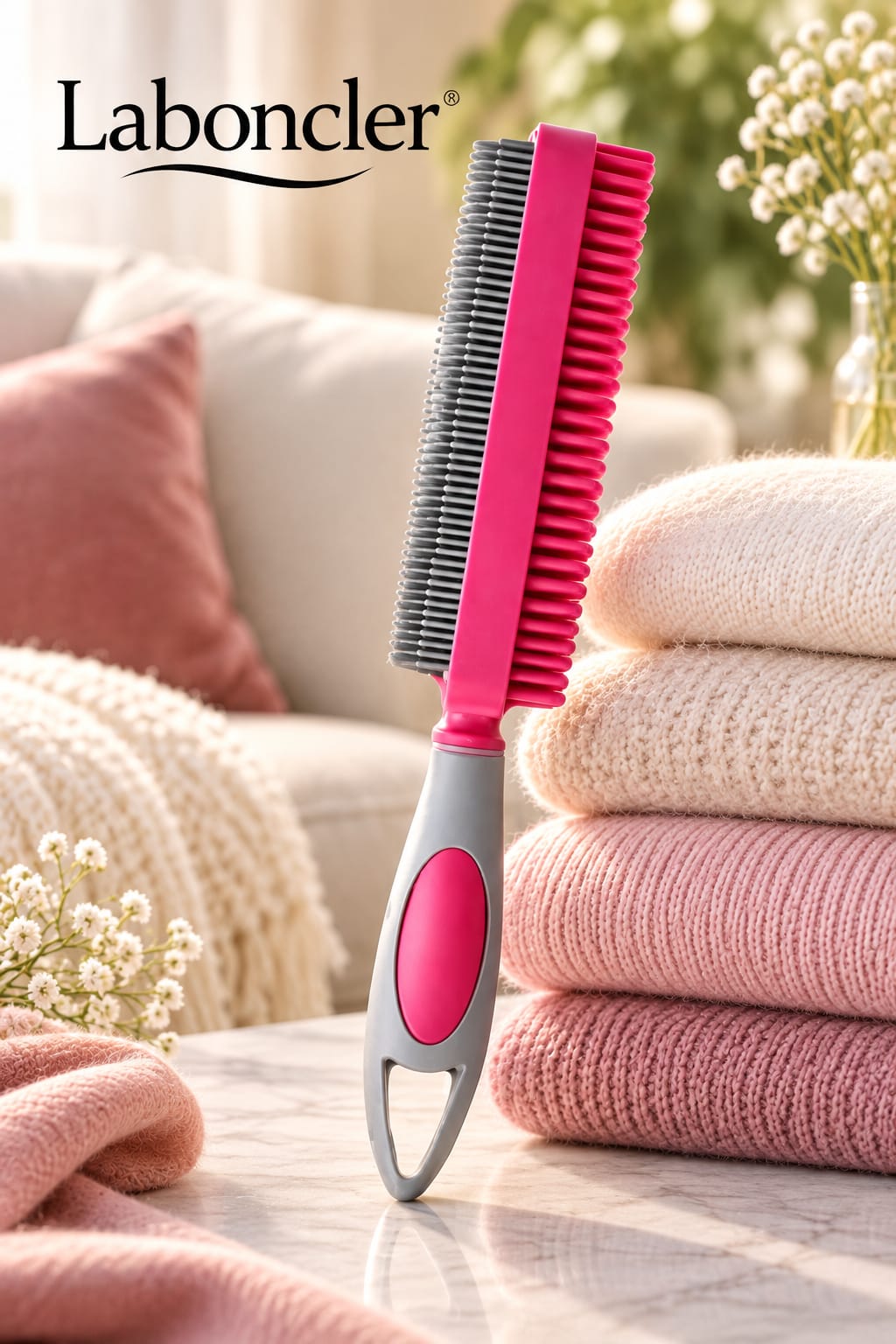 Cepillo Textiles Rosa