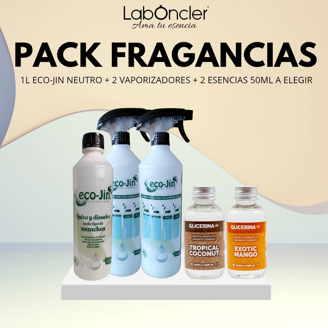 PACK FRAGANCIAS (EJ NEUTRO 1L+2 DIFUSORES+2 ESENCIAS AROMATICAS A ELEGIR)
