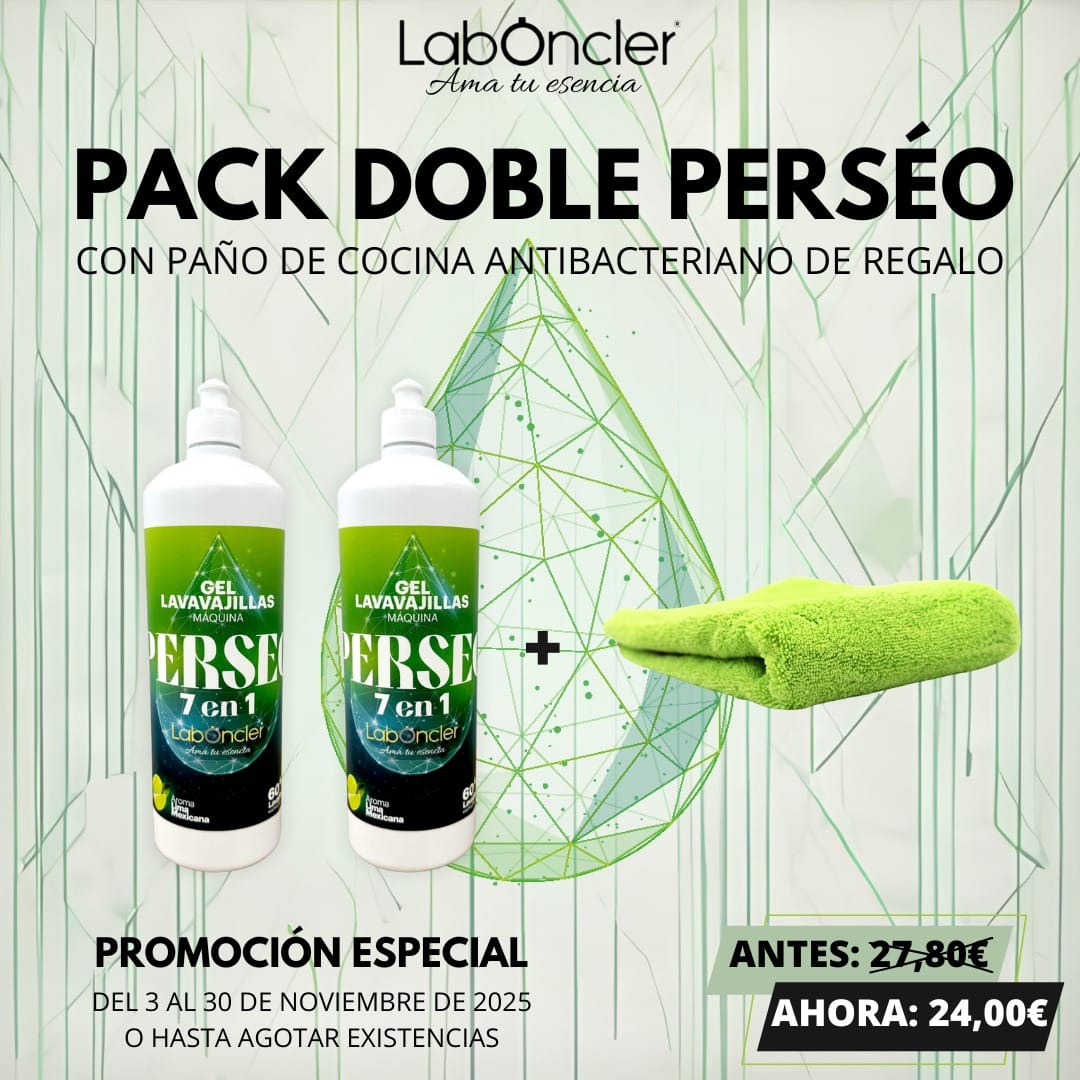 PACK DOBLE PERSEO LAVAVAJILLAS MÁQUINA 1,2Kg. x2
