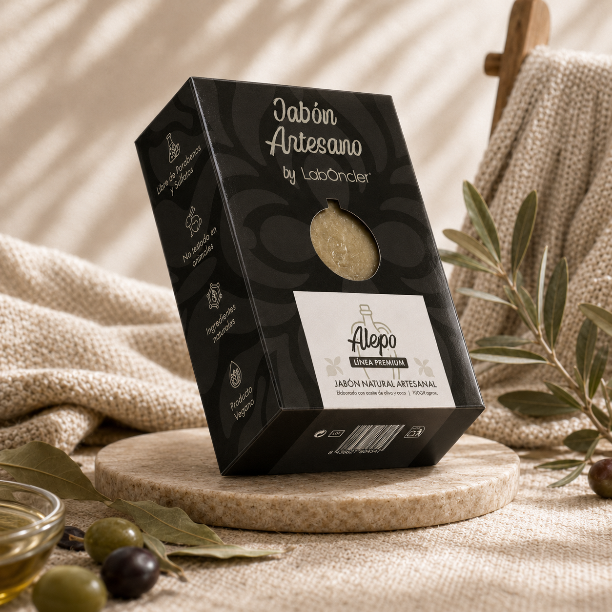 Jabón Artesano de Alepo · Línea Premium