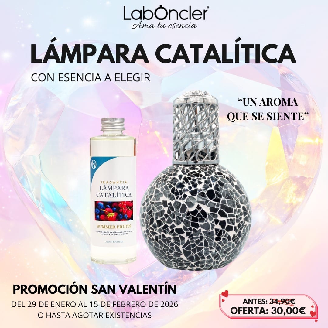Lámpara Catalítica NEGRA 200ml+Esencia 200ml