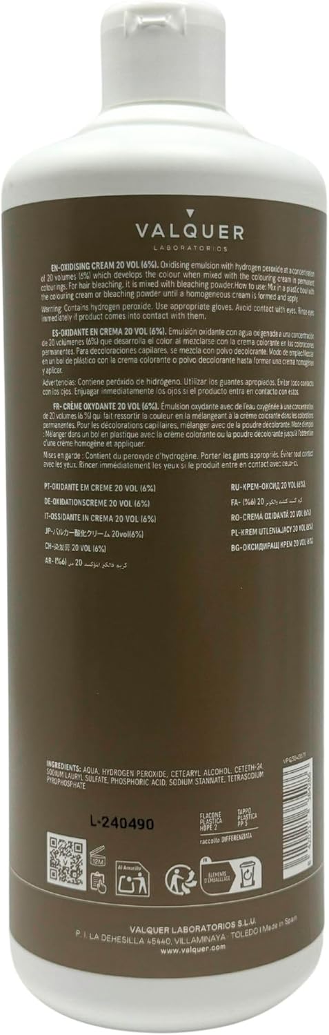 CREMA OXIDANTE 20 VOL- 6% -1 Litro