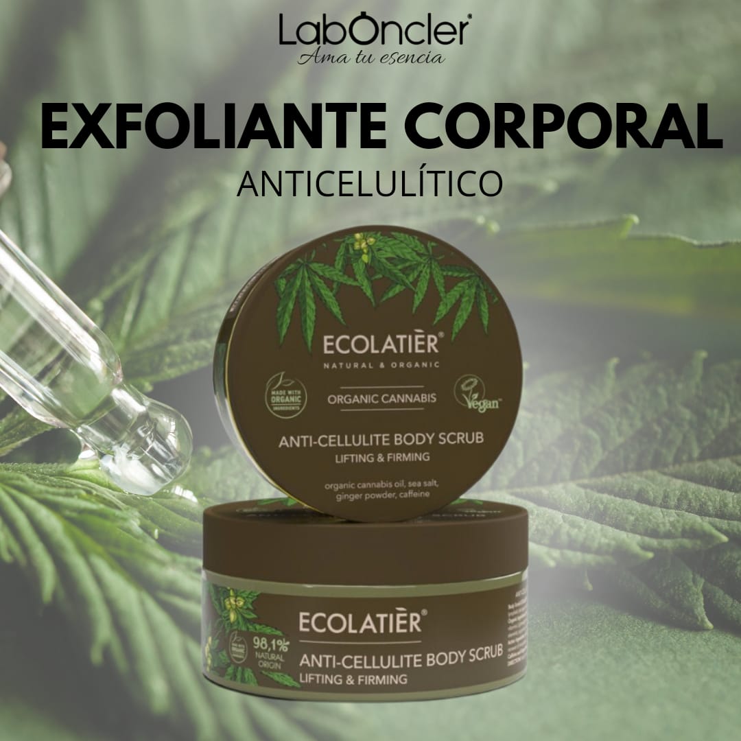 ECOLATIER Exfoliante Corporal Anticelulítico Lifting y Firmeza Cannabis Ecológico