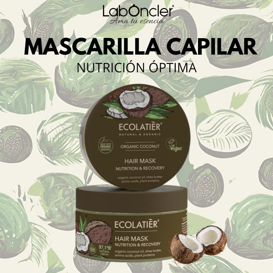 ECOLATIER Mascarilla capilar Nutrición y Recuperación Coco Ecológico