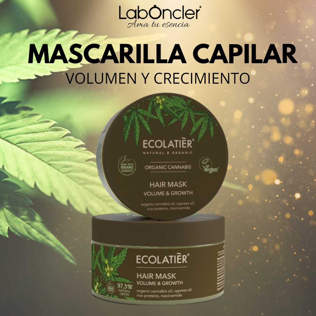 ECOLATIER Mascarilla Capilar Volumen y Crecimiento Cannabis Ecológico