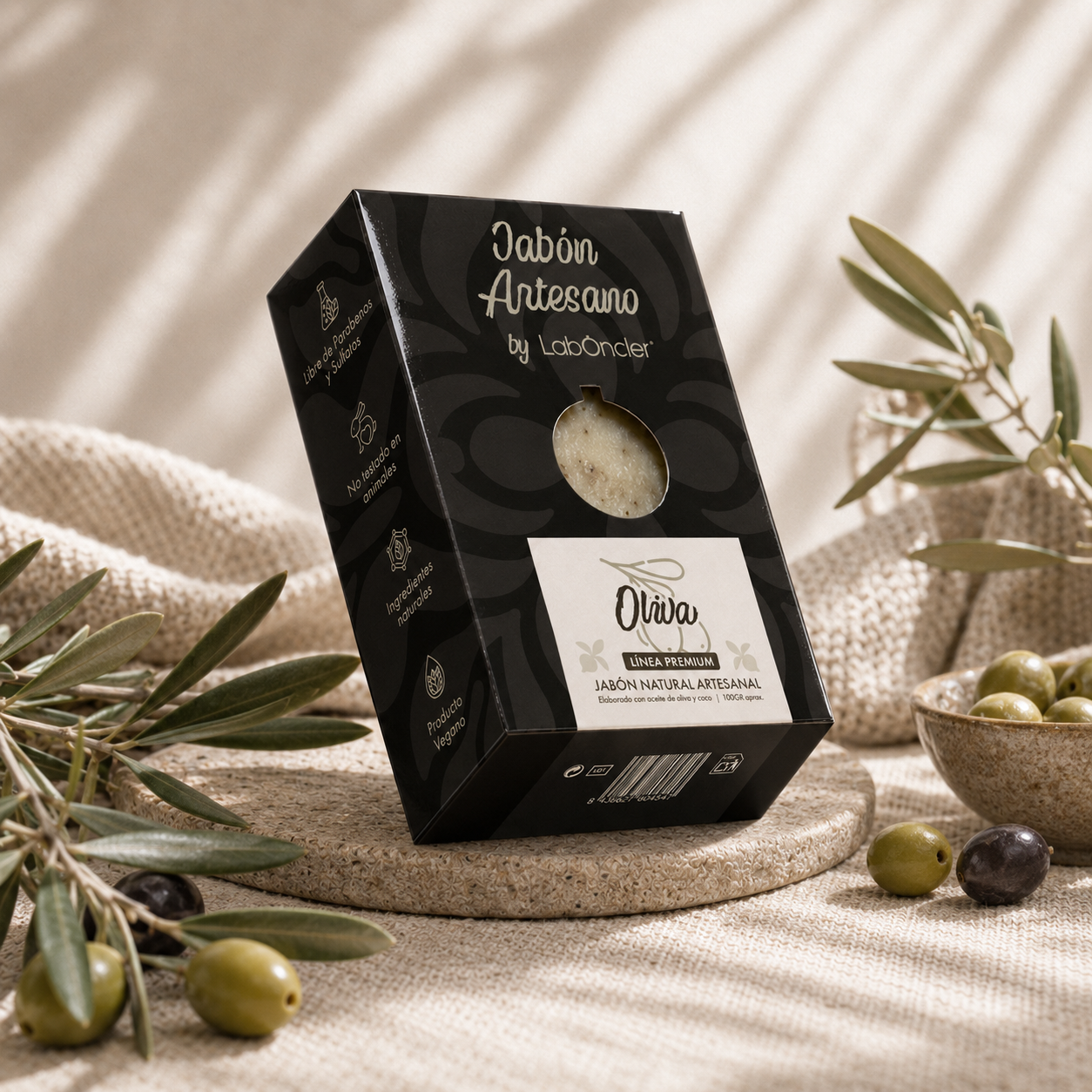 Jabón Artesano de Oliva -  Línea Premium