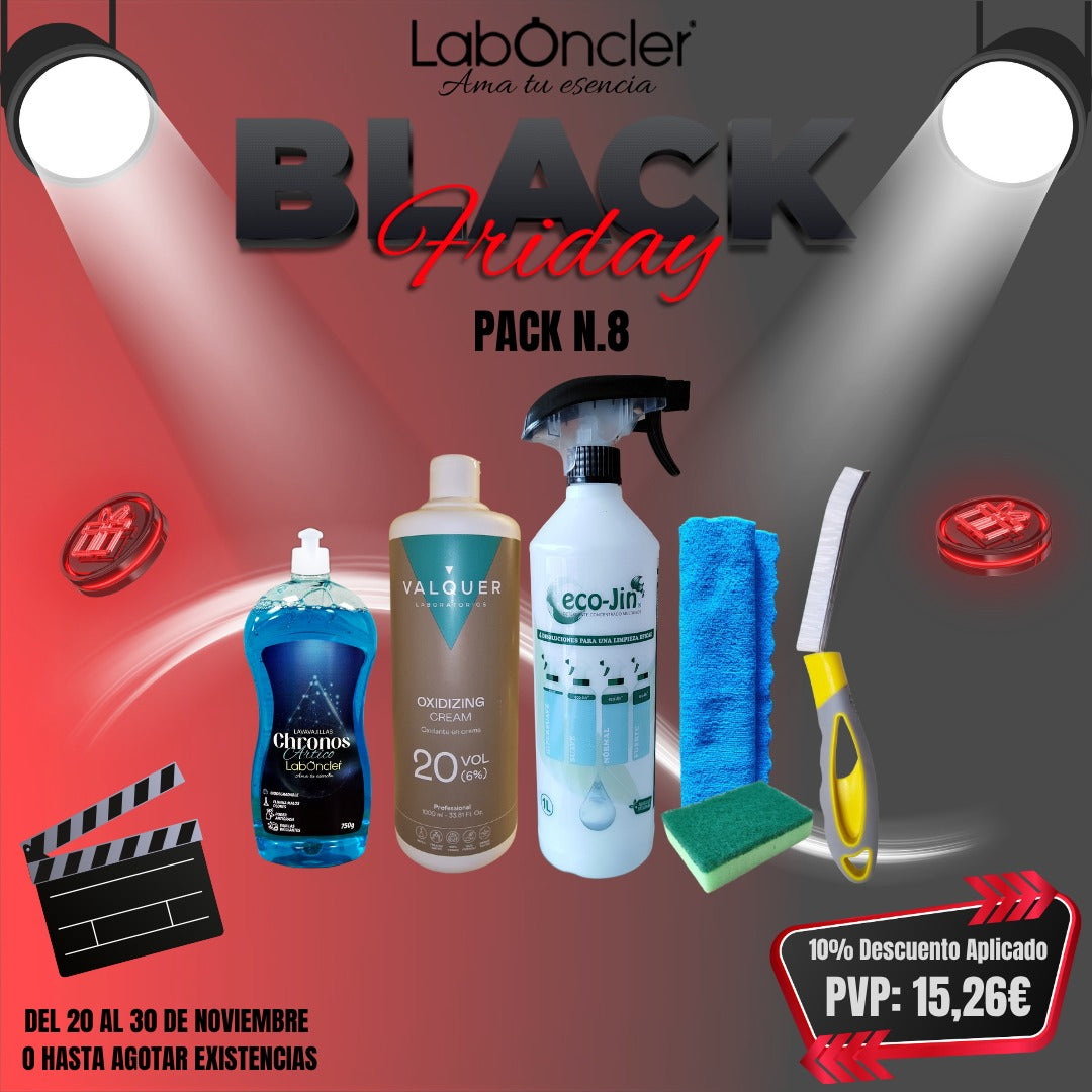 PACK 8 LIMPIEZA CHRONOS+CREMA OXIDANTE+DIFUSOR+CEPILLO JUNTAS+BAYETA Y ESTROPAJO CON ESPONJA
