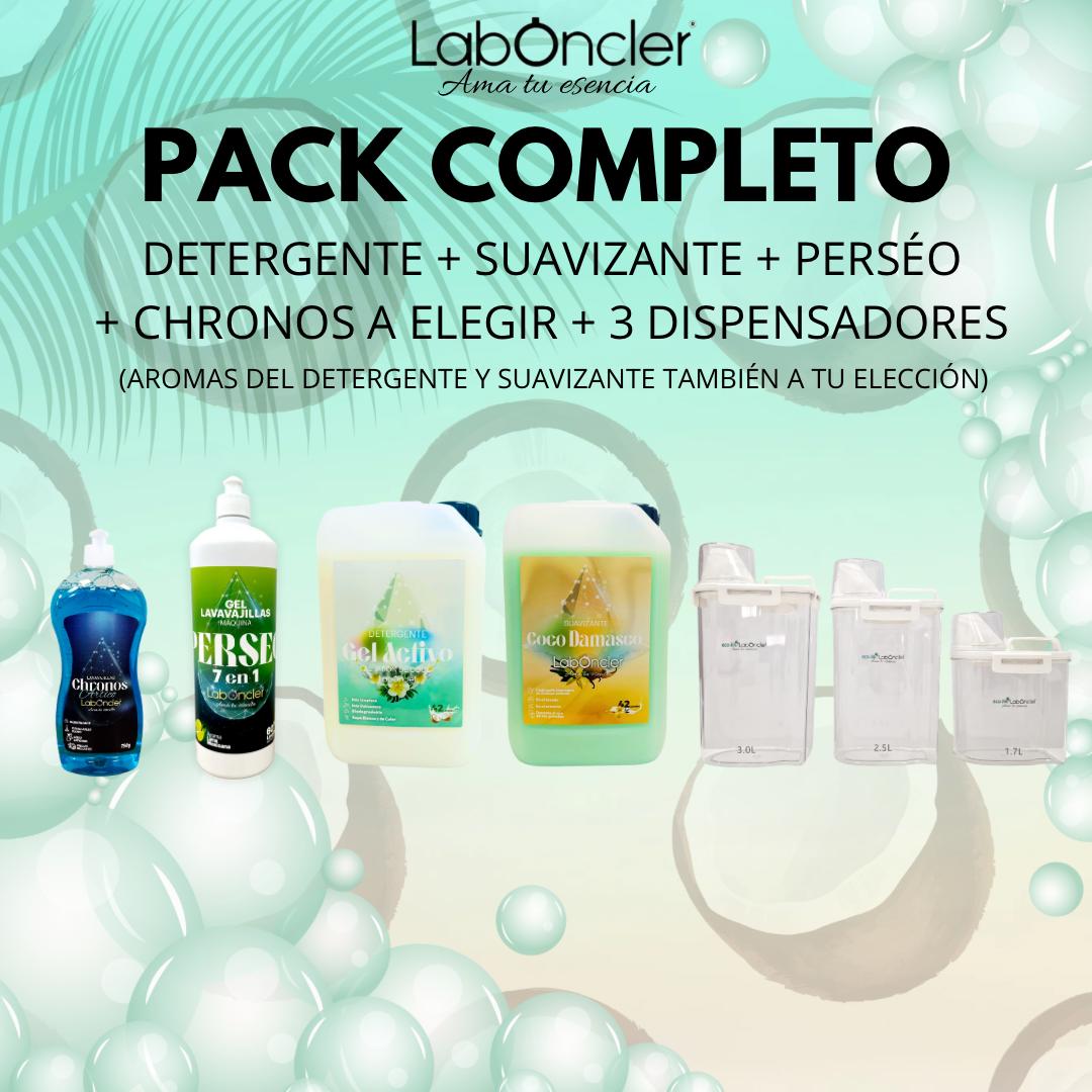 ¡¡NOVEDAD!! PACK COMPLETO: DETERGENTE + SUAVIZANTE + PERSEO + CHRONOS A ELEGIR + 3 DISPENSADORES