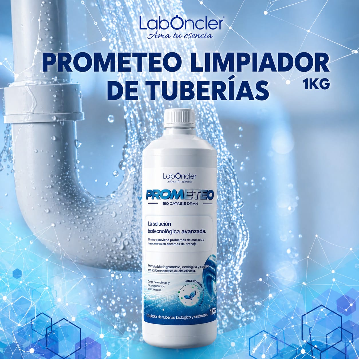 PROMETEO Bio Cátasis Drain -  Limpiador biológico y enzimático de tuberías