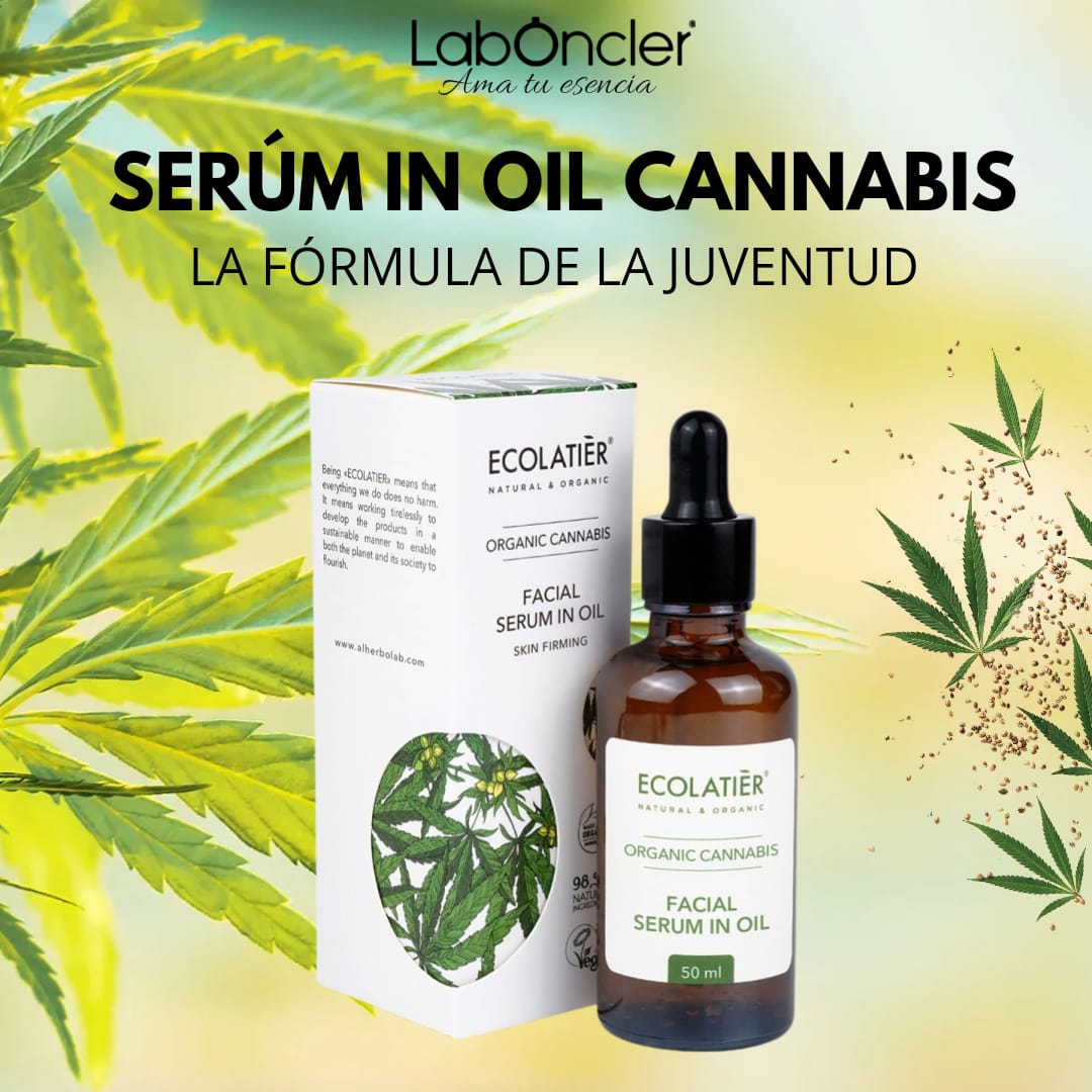 ECOLATIER Sérum Facial en Aceite Reafirmante de la Piel a base de Cannabis Ecológico