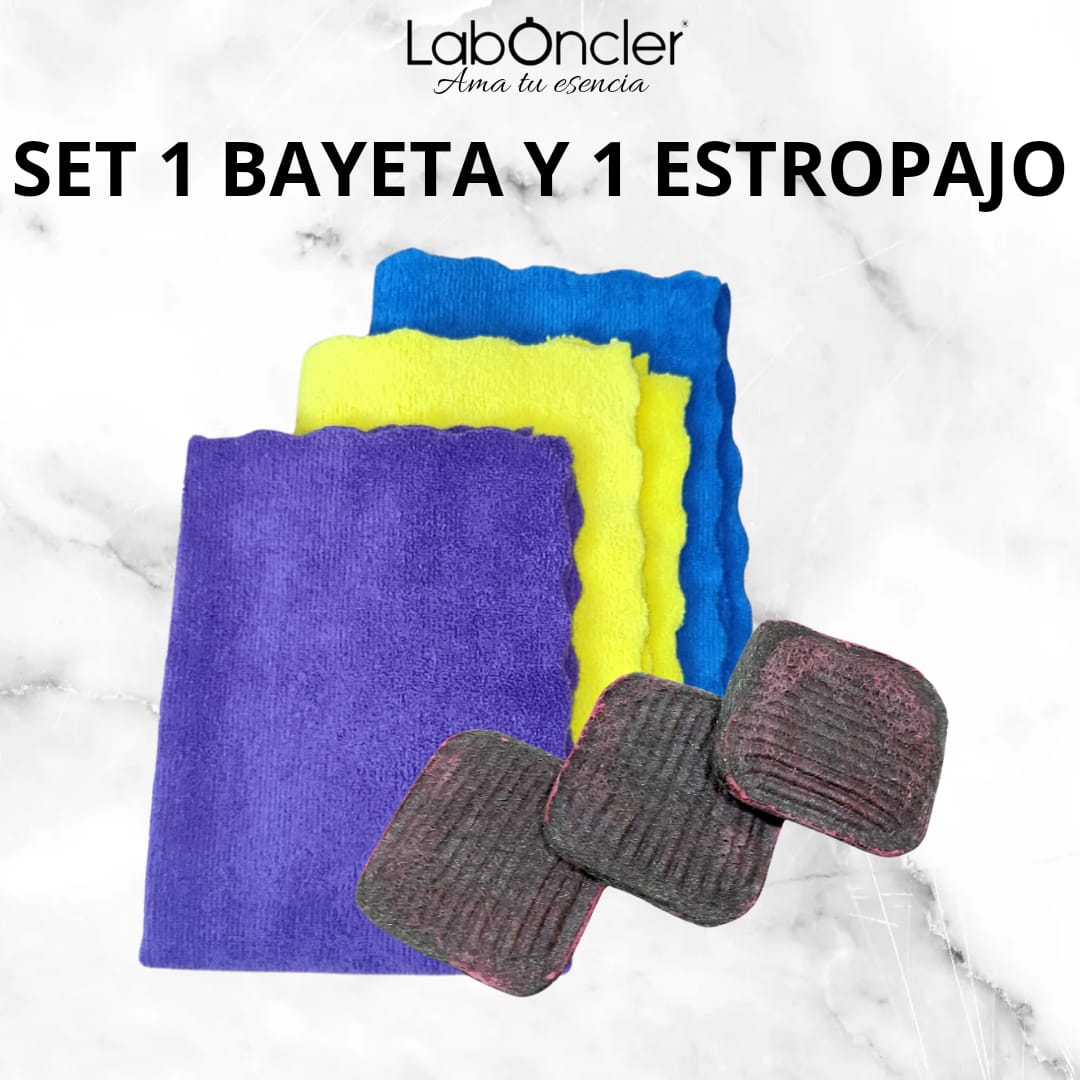 Set Bayeta y Estropajo Jabonoso